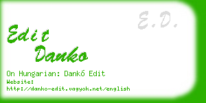 edit danko business card