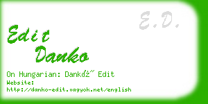 edit danko business card